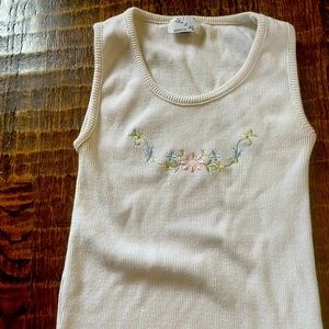 Y2K embroidered tank top